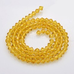 Chapelets de perles en verre bicone&nbsp;EGLA-P016-4mm-07