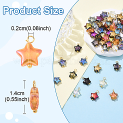 10 pièces pendentifs en verre&nbsp;PALLOY-YW00065-01
