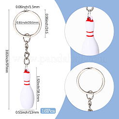 16 porte-clés pendentif en alliage de résine&nbsp;KEYC-SP0001-35