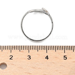 Verstellbare Ringe aus anlaufgeschütztem 304 Edelstahl&nbsp;RJEW-K245-49P