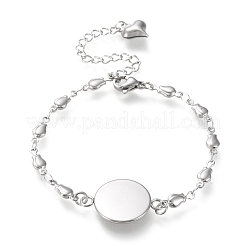 Fabrication de bracelets en acier inoxydable 304 résistants au ternissement pour la Saint-Valentin&nbsp;STAS-L248-007P-B