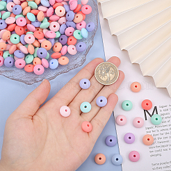 180 Stück 6 Farben Unterlegscheibe lebensmittelechte umweltfreundliche Silikon-Abakusperlen&nbsp;SIL-CA0003-15