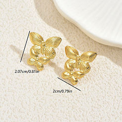 Boucles d'oreilles papillon stud en acier inoxydable&nbsp;TM3279