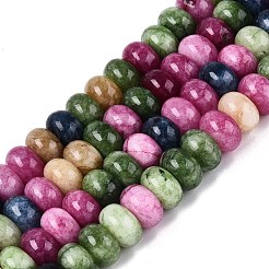 Natürliche weiße Jade perlen Stränge&nbsp;G-Q613-01F-40