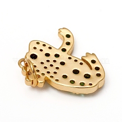 Pendenti in zirconi cubici verdi in micro pavè di ottone&nbsp;KK-I668-40G