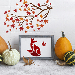 2 pièces 2 styles automne animal de compagnie évider dessin peinture pochoirs&nbsp;DIY-MA0001-03