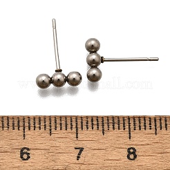Orecchini a perno con barra orizzontale in acciaio inossidabile 201 anti-ossidazione con perno in acciaio inossidabile 316 per donna&nbsp;X-STAS-K238-01P