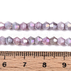 Colliers de perles de verre teintées à effet ombré&nbsp;GLAA-T025-4mm-09C