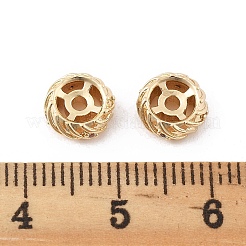 Laiton micro pavé perles d'espacement zircon cubique transparent&nbsp;KK-K371-31G