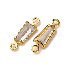 Verbindungsanhänger mit durchsichtigem Zirkonia-Pavé aus Messing&nbsp;KK-Z121-06G-01