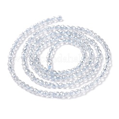 Transparentes perles de verre de galvanoplastie brins&nbsp;LS-GLAA-H021-01A-PL03