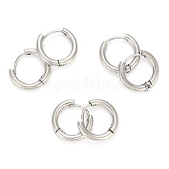 Orecchini a cerchio huggie in acciaio inossidabile 202 anti-ossidazione&nbsp;A-EJEW-O087-06F-P
