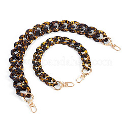2 Stück 2 Stile Acryl Leopardenmuster Panzerkette Geldbörsenketten&nbsp;FIND-TA0009-67