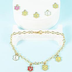 52 pièces 26 breloques en alliage d'émail de style&nbsp;ENAM-LS0001-38