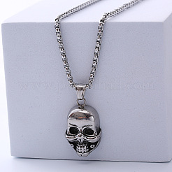 Collana con ciondolo a forma di teschio in acciaio inossidabile 304&nbsp;VD4125