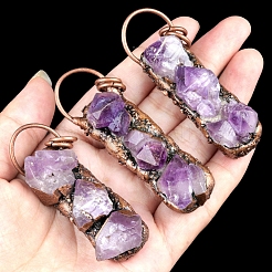 Natürlichen Amethyst Edelsteinanhänger&nbsp;PW-WG2CC2F-01