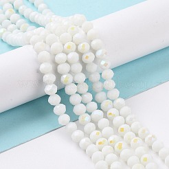 Chapelets de perles en verre opaque de couleur unie&nbsp;EGLA-A034-P8mm-L17