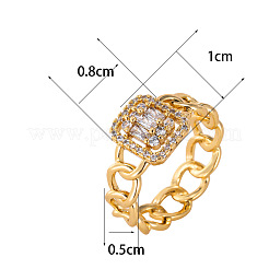 Messing Micro Pave klare Zirkonia Fingerringe&nbsp;FS-WGF0A01-08