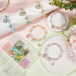 DIY-Sets zur Herstellung von Glasblumenarmbändern&nbsp;DIY-SC0027-62