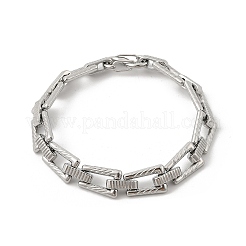 Bracelets à maillons trapézoïdaux en acier inoxydable 304 pour femmes et hommes&nbsp;BJEW-F488-68P