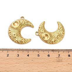 Cabochon-Fassungen für Mondanhänger aus Edelstahl 304&nbsp;STAS-C152-10G