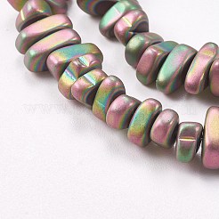 Electroplate non magnetici ematite sintetico fili di perline&nbsp;G-P367-H-09