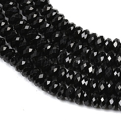 Natürlichen schwarzen Spinell Perlen Stränge&nbsp;G-B175-A02-2x4mm