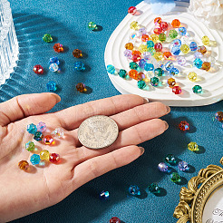 100 pièces 10 couleurs galvanoplastie perles de verre transparentes brins&nbsp;EGLA-TA0013-69