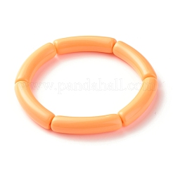 Bonbonfarbene stämmige Acryl-Rohrperlen-Stretcharmbänder für Frauen&nbsp;BJEW-JB07312