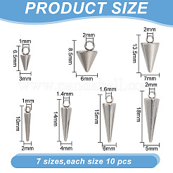 70 pieza 7 colgantes de acero inoxidable estilo 304 y 201&nbsp;STAS-AR0002-06