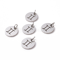 Breloques en acier inoxydable 304 anti-ternissement&nbsp;STAS-Q201-T445-3S