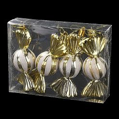 Decoraciones colgantes de dulces de plástico galvanizado de Navidad&nbsp;KY-D020-01A