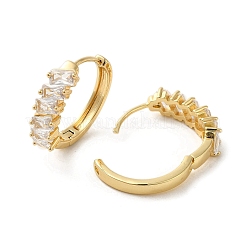 Créoles en laiton avec zircone cubique de micro pave&nbsp;EJEW-C073-06A-G