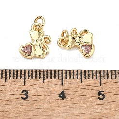 Anhänger aus Zirkonia aus Messing&nbsp;KK-A291-24B-G