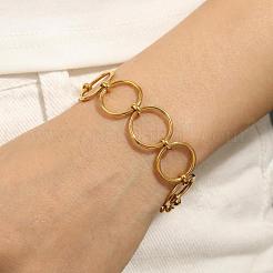 Pulseras de cadena con eslabones de acero inoxidable 304 de 20 mm para mujer&nbsp;GQ4302-1