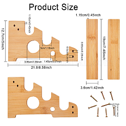 3-stufiger Flötenhalter aus Holz&nbsp;ODIS-WH0030-09