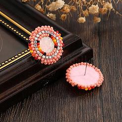 Boucles d'oreilles puces vintage bohèmes en perles de verre colorées et strass&nbsp;VY5957-4