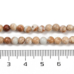 Brins de perles de jaspe impérial/régalite naturelle teintée/jaspe sédimentaire marin&nbsp;G-B124-C04-11