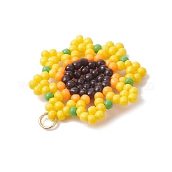 Sonnenblumen-Anhänger aus Perlen&nbsp;PALLOY-MZ00450