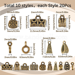 200 pz 10 stili di barre tubolari in stile tibetano&nbsp;FIND-SC0009-25AB