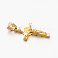 Ostern thema heißer unisex 201 edelstahl kruzifix kreuz anhänger&nbsp;X-STAS-F010-24G
