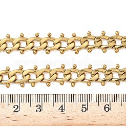 304 Edelstahl Kugel Quaste Cuban Link Kette Halsketten&nbsp;NJEW-K249-22G