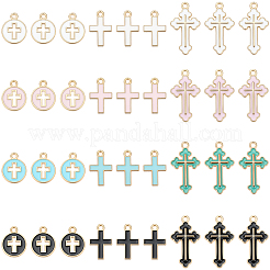 96 Stück 12 Arten Legierung Emaille Anhänger&nbsp;ENAM-SC0007-80
