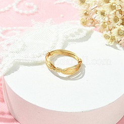 Fingerringe aus Messing und Kupferdraht&nbsp;RJEW-TA00082