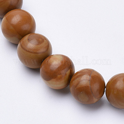 Bracciali di perline di diaspro tratto immagine naturale&nbsp;BJEW-S128-14