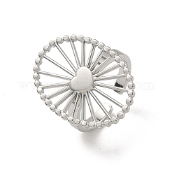 Anelli aperti con polsino in acciaio inossidabile 304&nbsp;RJEW-D343-03P