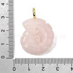 Colgantes tallados de cuarzo rosa natural&nbsp;X-G-C282-01K