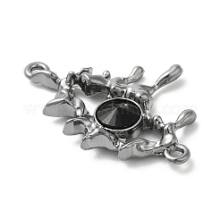 Jet-Legierung Strass Anhänger&nbsp;LS-PALLOY-P294-01B-02