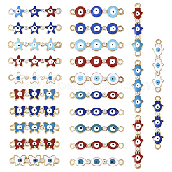 50pcs 25 Arten Legierungs-Emaille-Verbindungsstückcharme&nbsp;FIND-TA0003-23