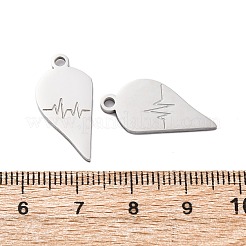 Geteilte Anhänger aus Edelstahl 304&nbsp;LS-STAS-H235-03D-P
